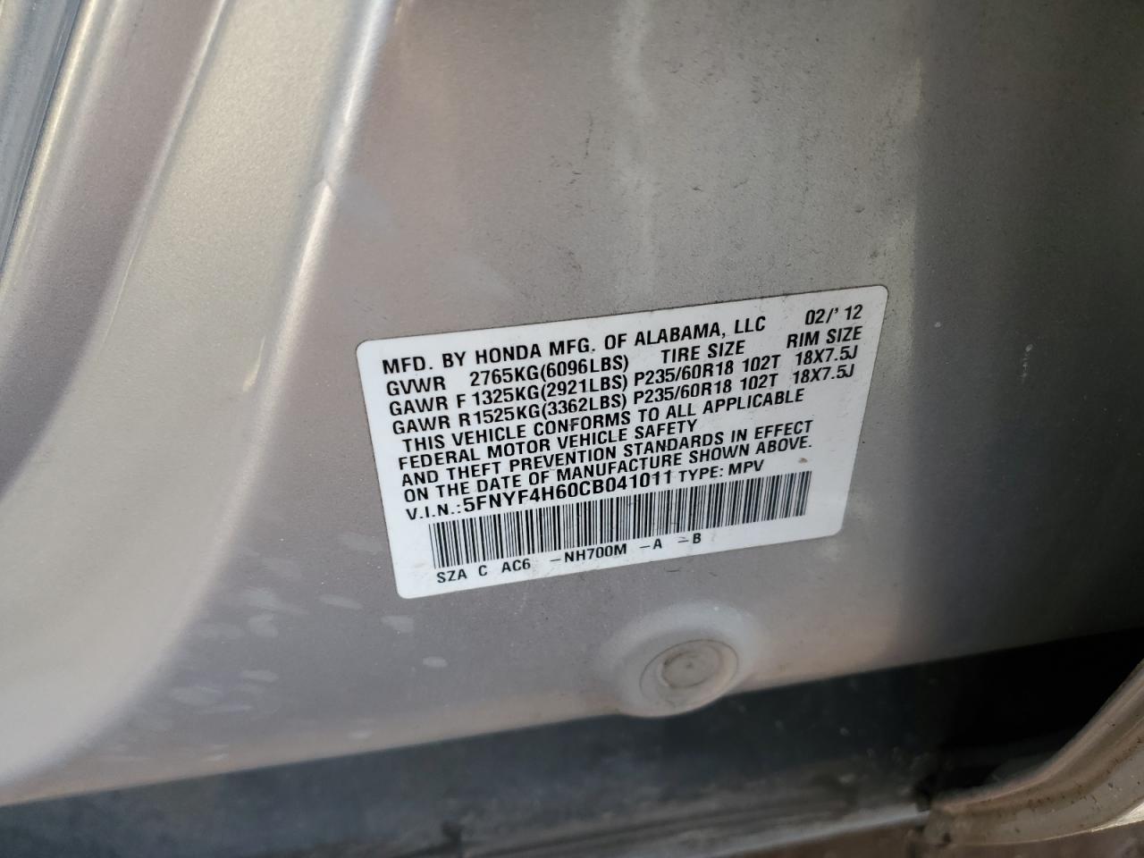 2012 Honda Pilot - Image 13
