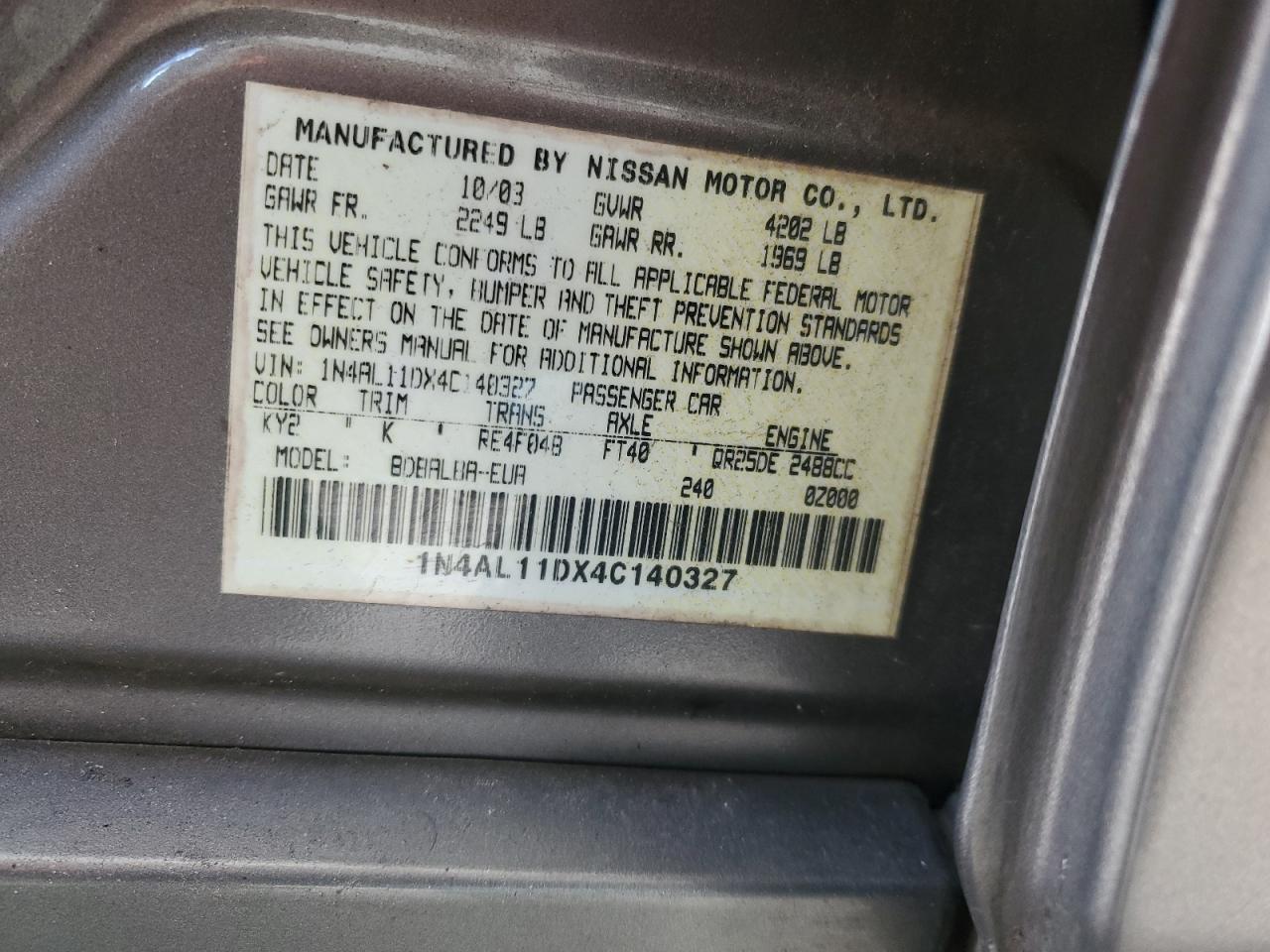 2004 Nissan Altima - Image 13