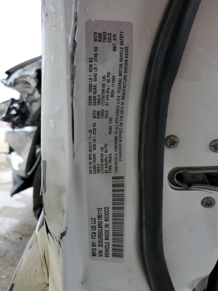 2023 Ram 2500 VIN: 3C6URSDL8RG195113 Lot: 87688075