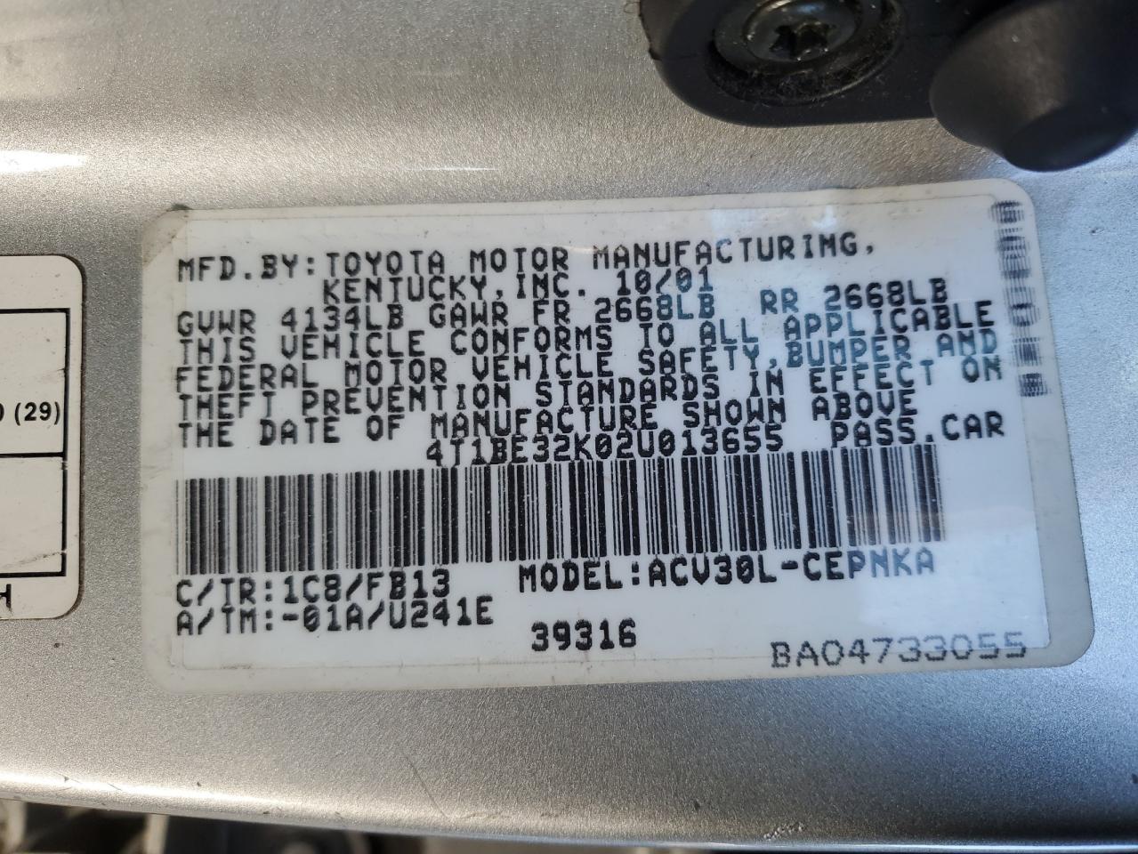 2002 Toyota Camry - Image 12