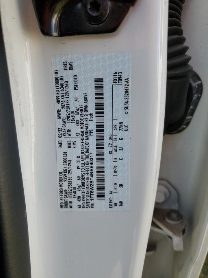 1FT8W2BT4NEE40317 FORD F250 2022
