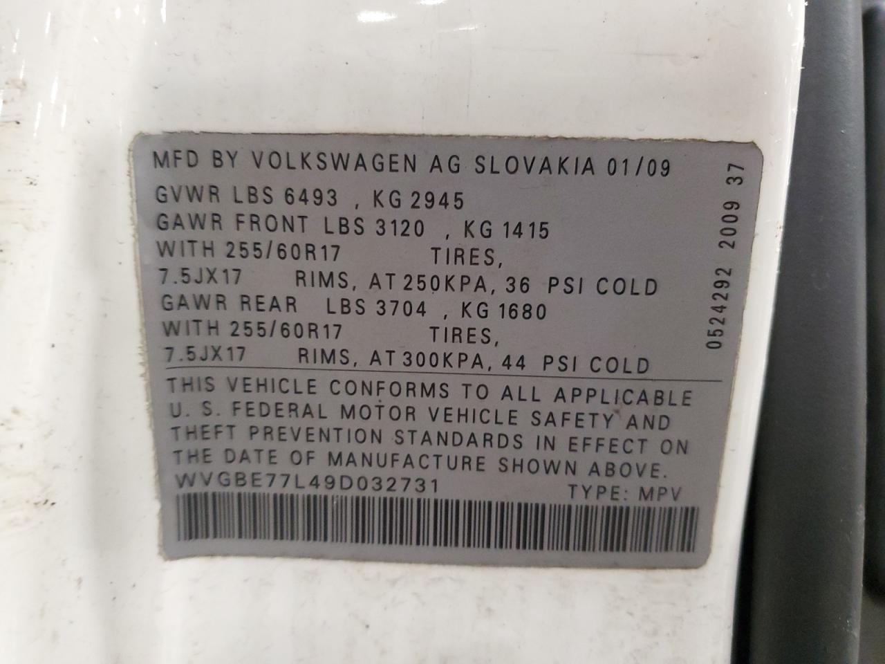 2009 Volkswagen Touareg - Image 13