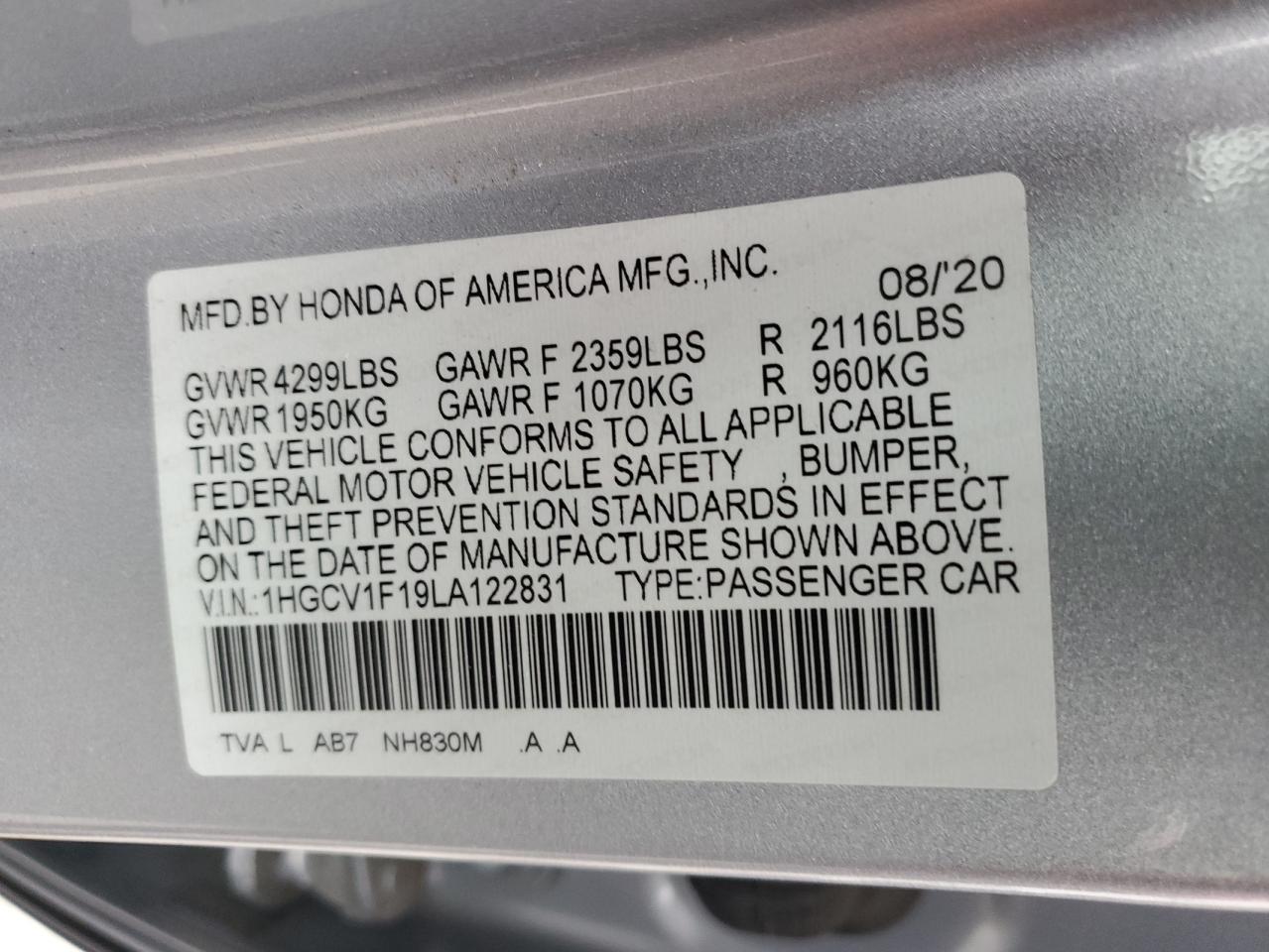 2020 Honda Accord - Image 14