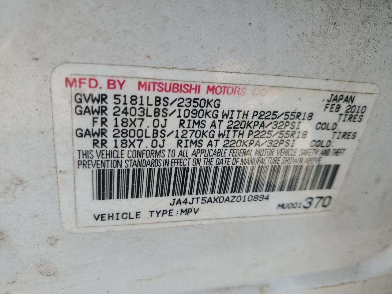2010 Mitsubishi Outlander - Image 12