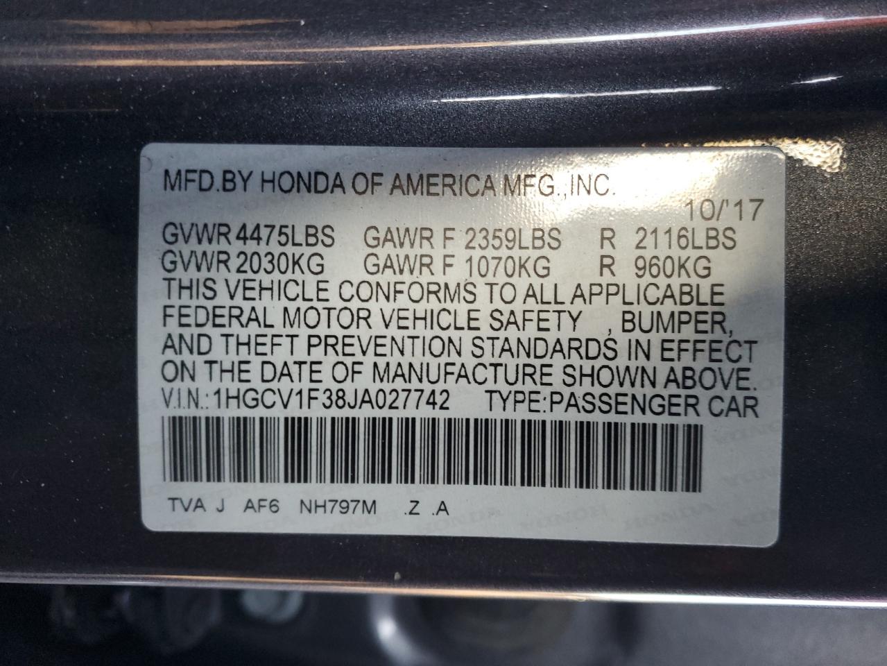 2018 Honda Accord - Image 12