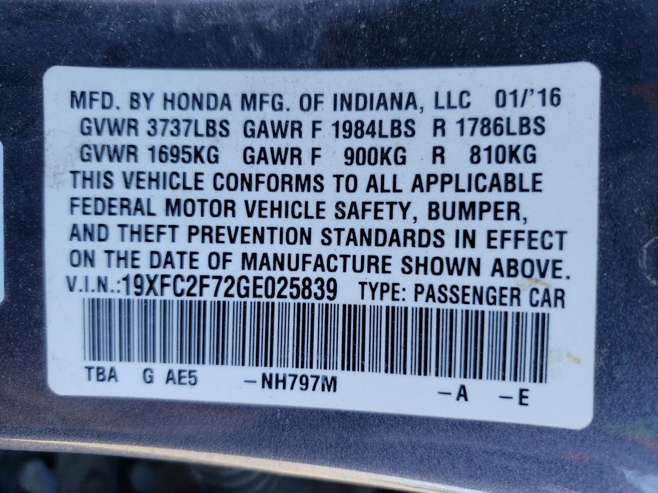 2016 Honda Civic - Image 12
