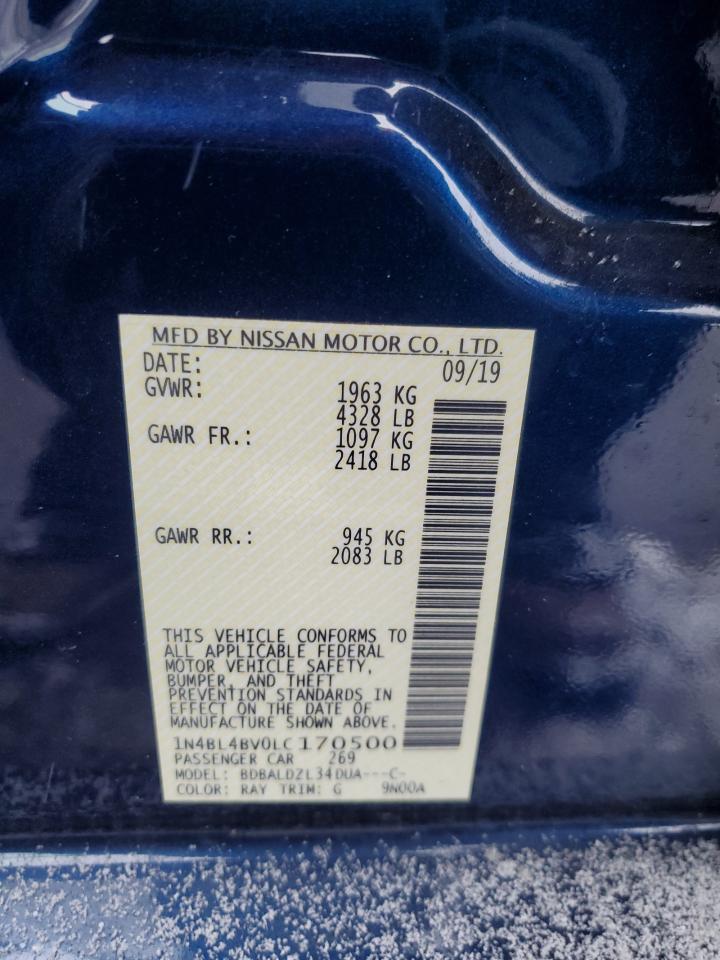 1N4BL4BV0LC170500 NISSAN ALTIMA 2020