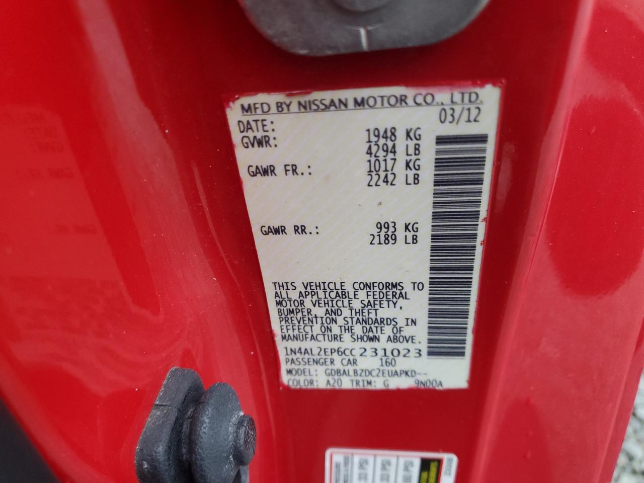 2012 Nissan Altima - Image 14