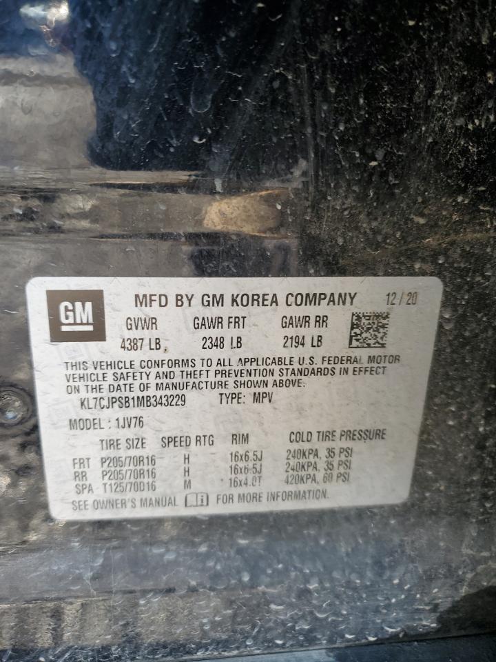 KL7CJPSB1MB343229 CHEVROLET TRAX 2021