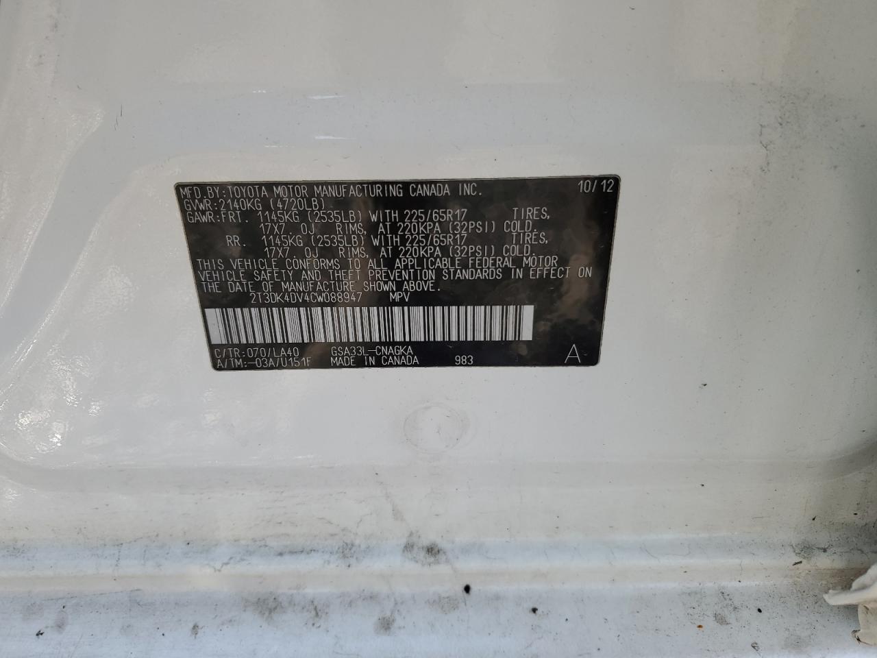 2012 Toyota RAV 4 - Image 14