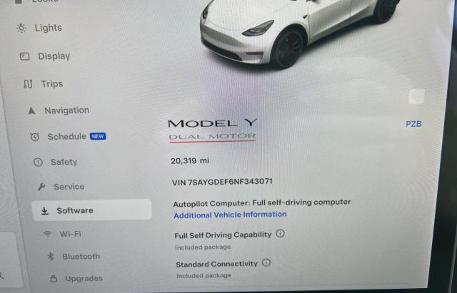  TESLA MODEL Y 2022 White