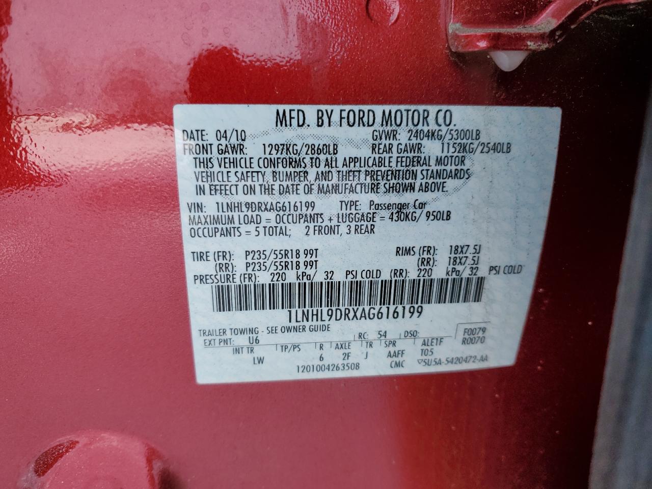 2010 Lincoln MKS - Image 14
