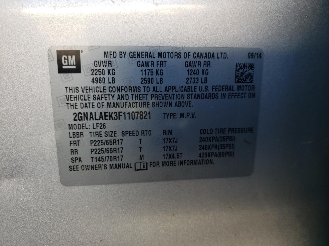 2015 Chevrolet Equinox - Image 13