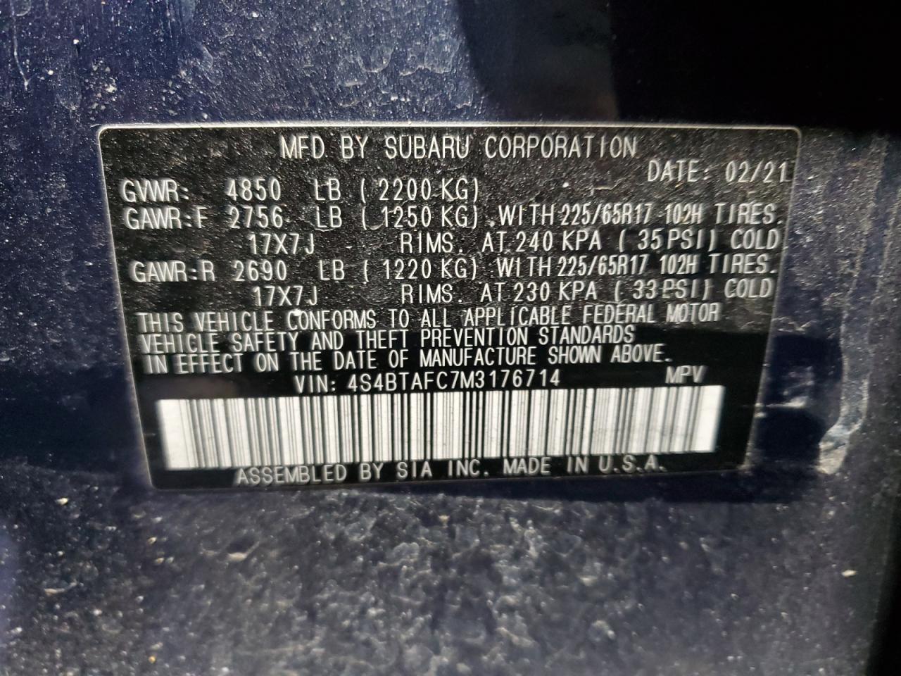 2021 Subaru Outback - Image 13