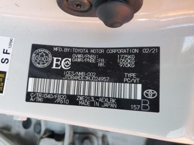 2021 TOYOTA COROLLA 