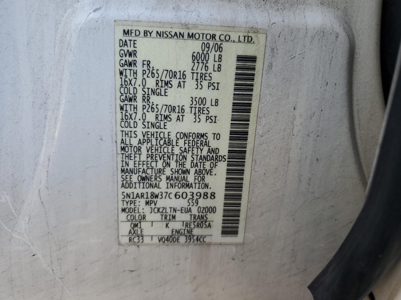 2007 Nissan Pathfinder - Image 13