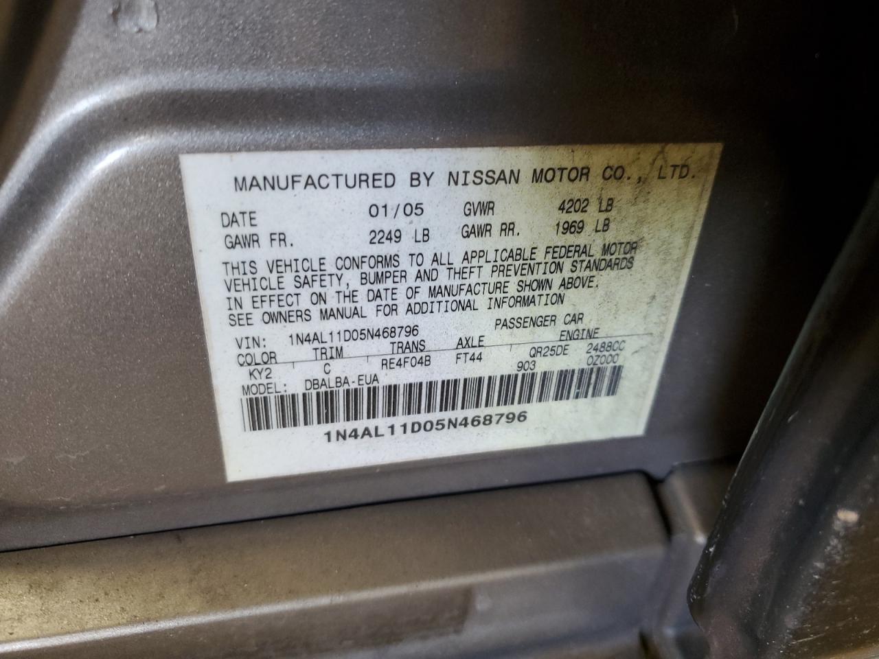 2005 Nissan Altima - Image 14