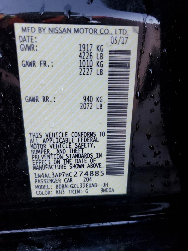 1N4AL3AP7HC274885 NISSAN ALTIMA 2017