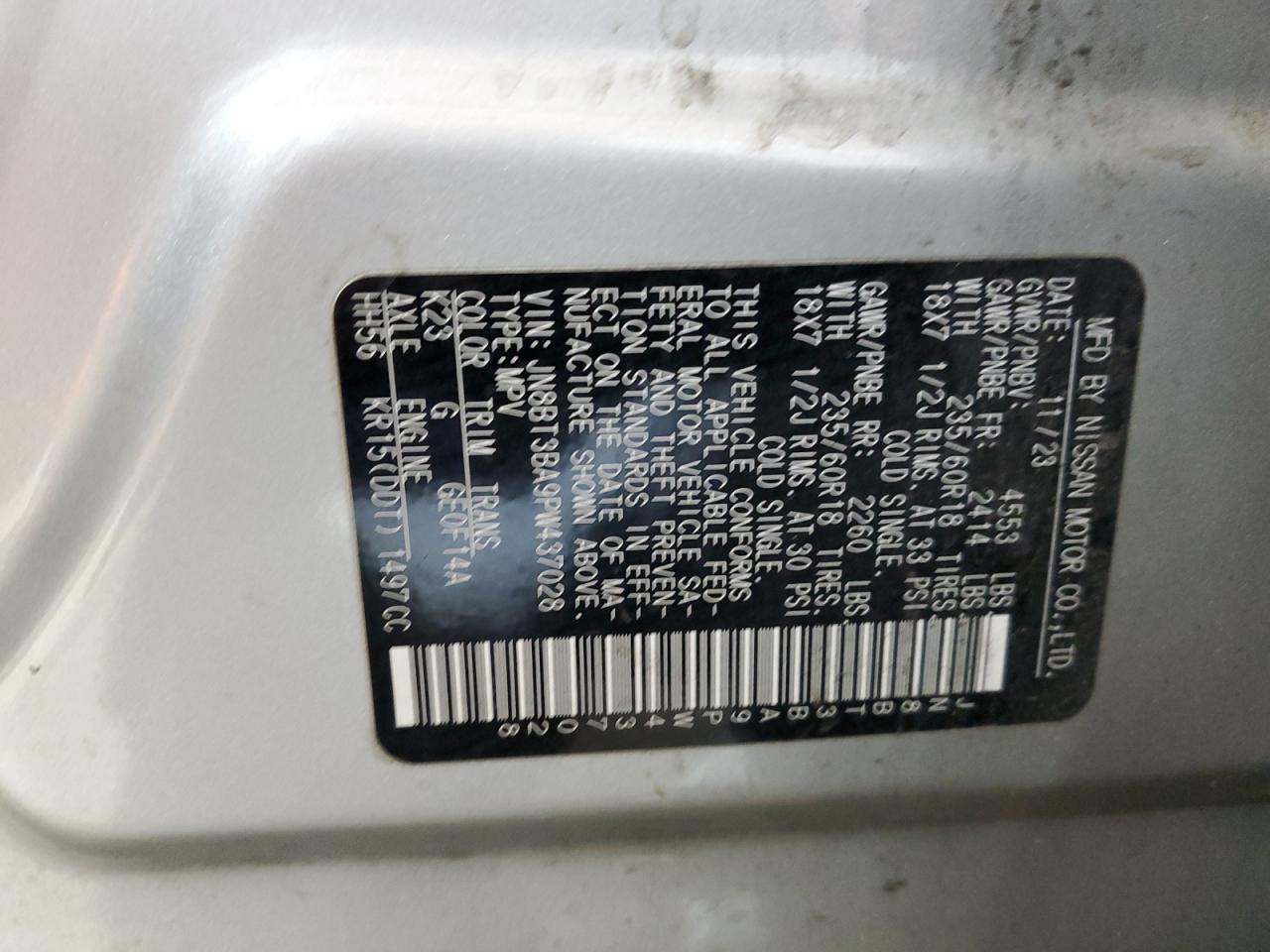JN8BT3BA9PW437028 NISSAN ROGUE 2023