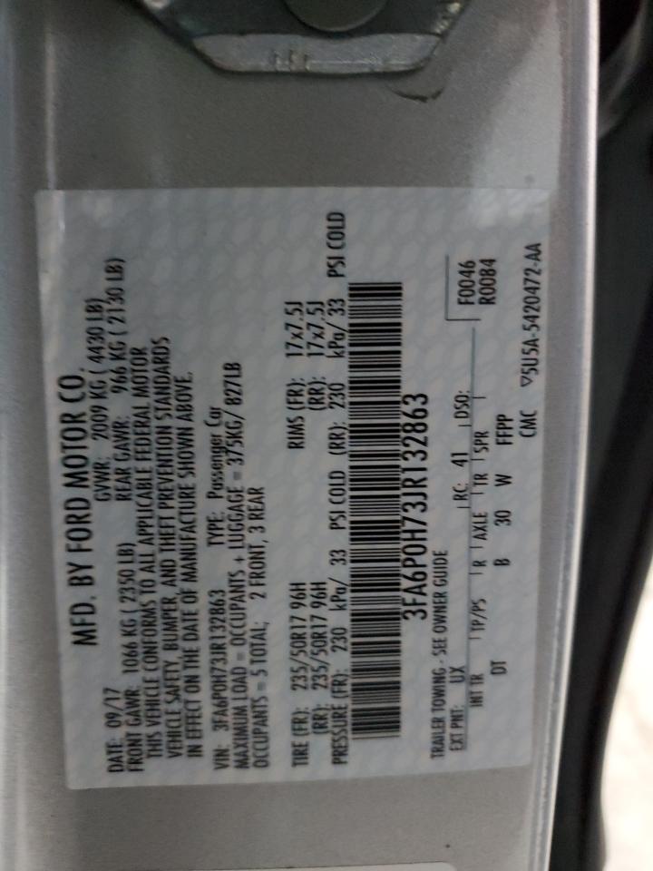 3FA6P0H73JR132863 FORD FUSION 2018