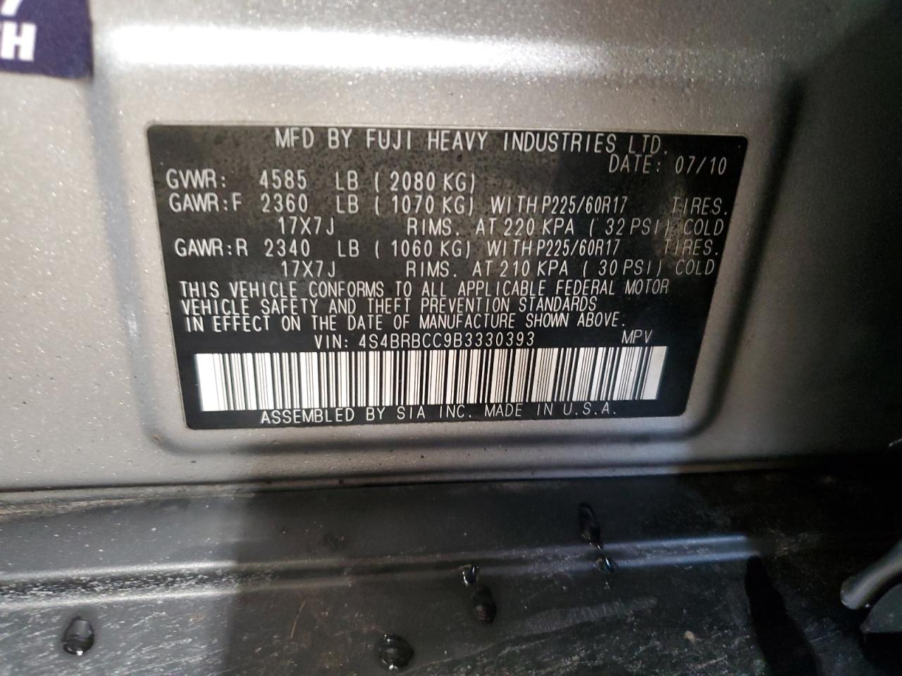 2011 Subaru Outback - Image 16