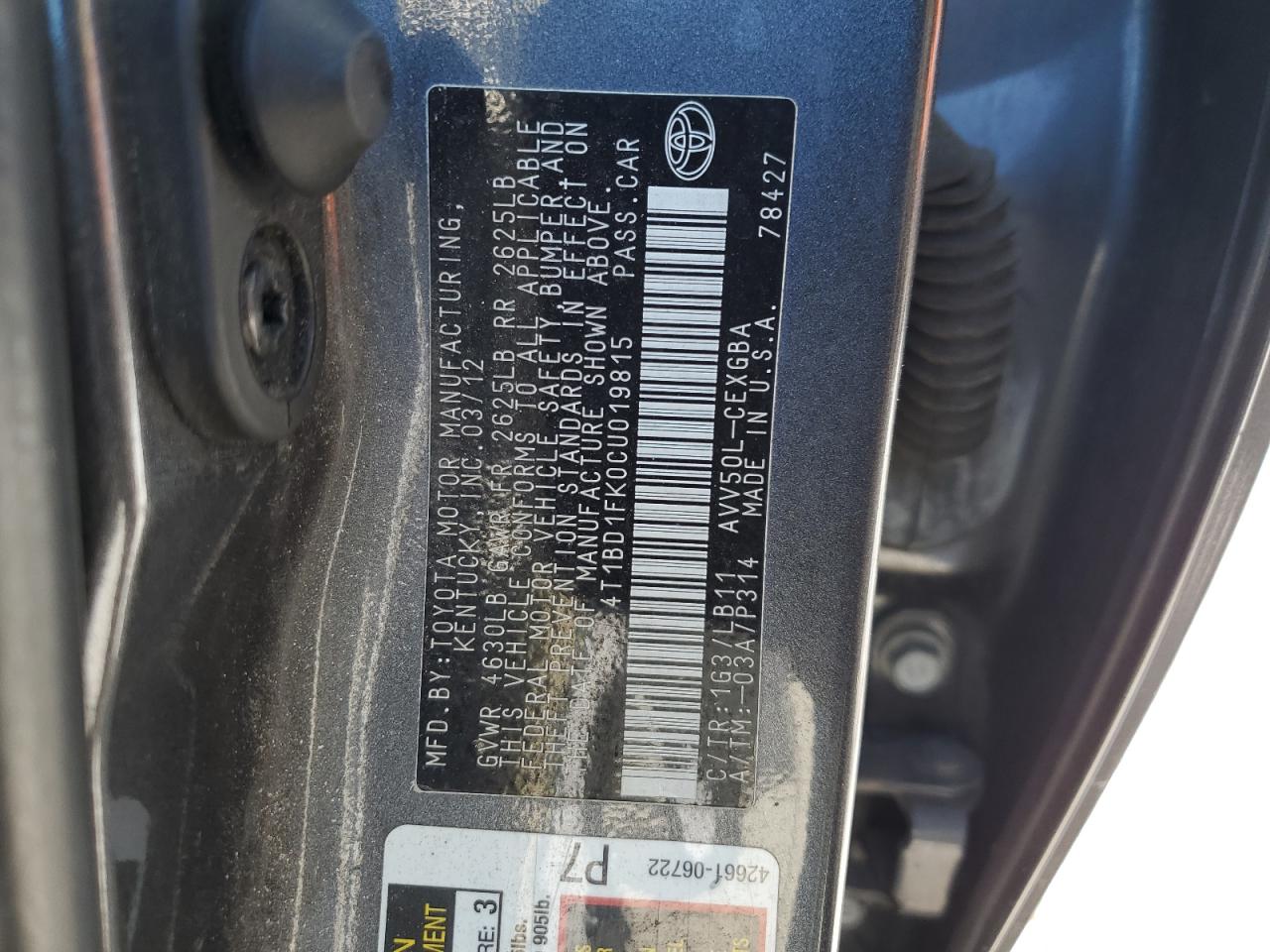 2012 Toyota Camry - Image 14