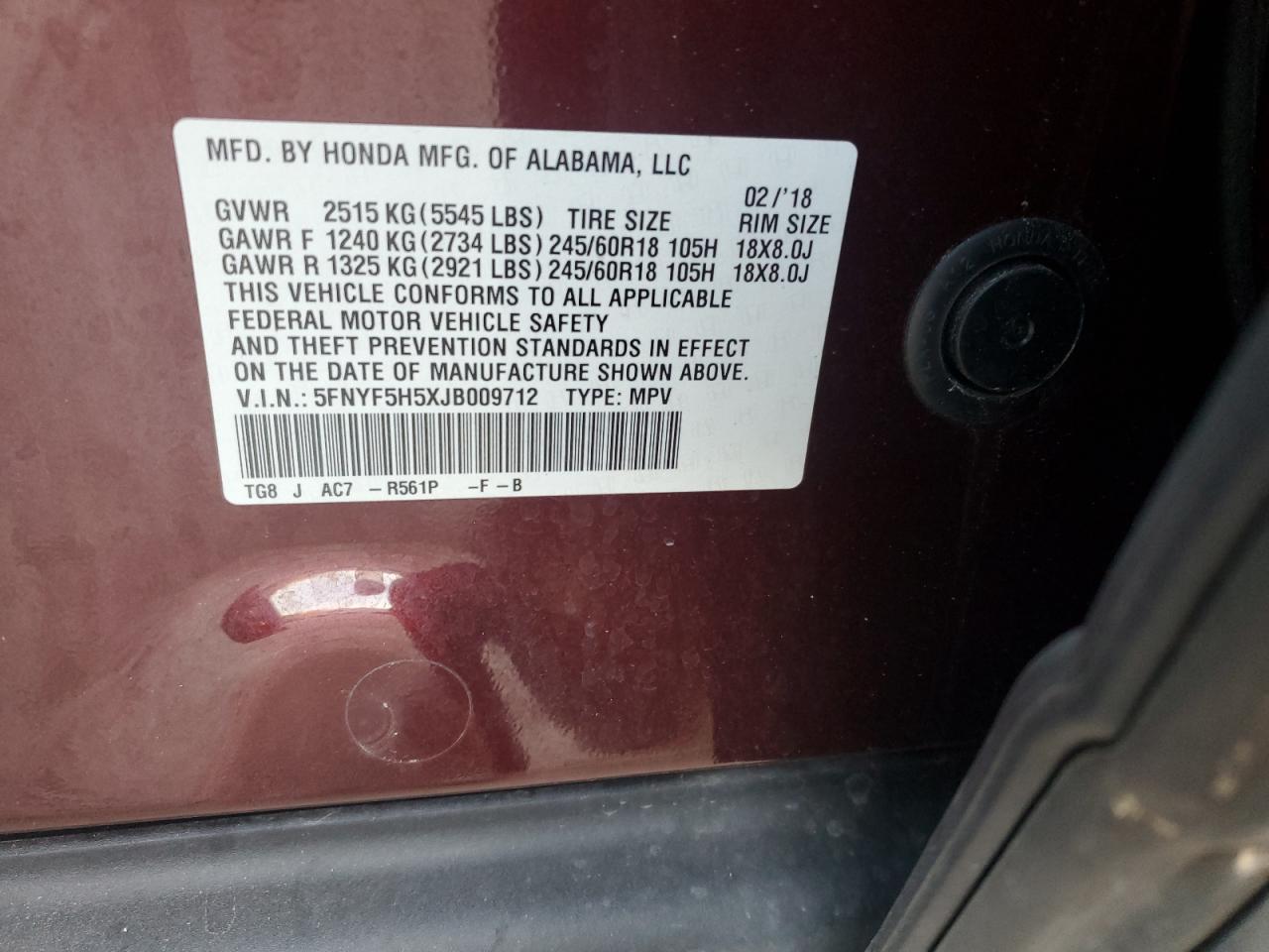 2018 Honda Pilot - Image 13