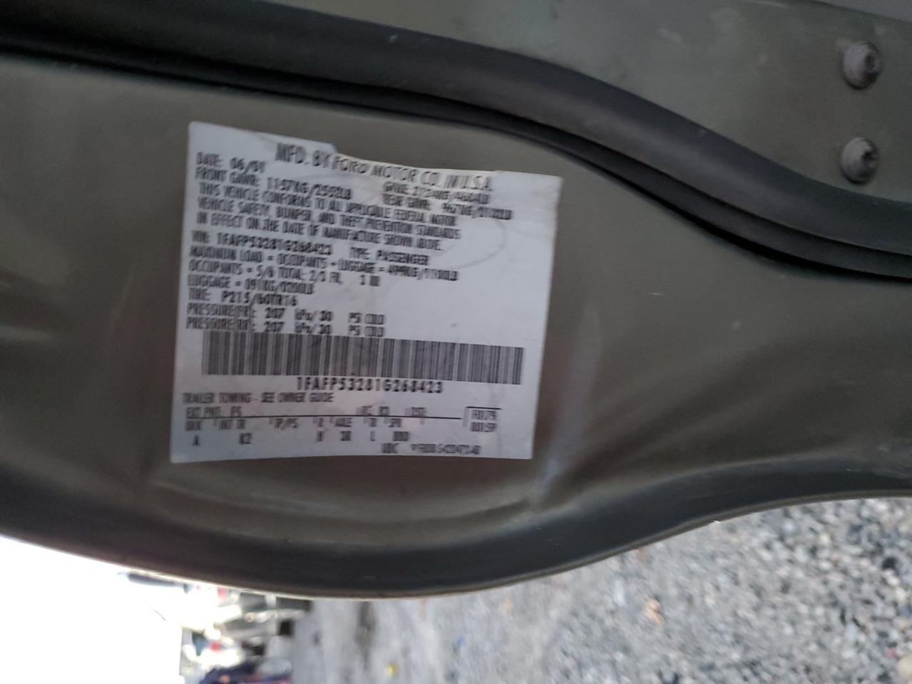 2001 Ford Taurus Se VIN: 1FAFP53281G268423 Lot: 82690074