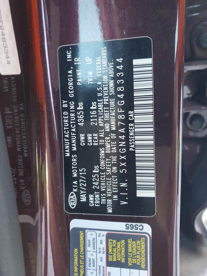 5xxgn4a78fg483344 5XXGN4A78FG483344 2015 Kia Optima Ex