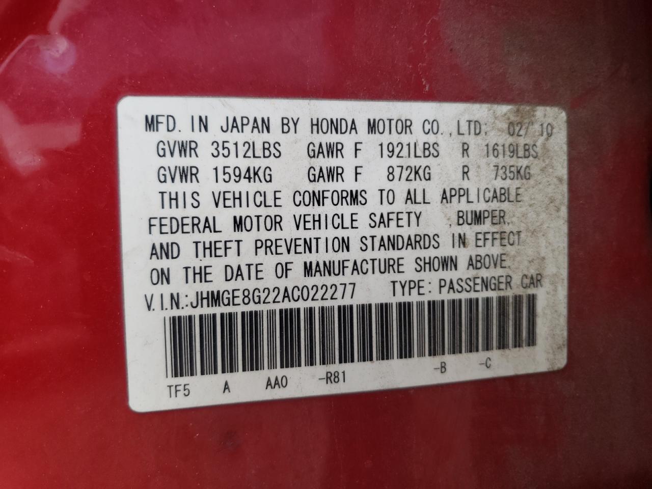 2010 Honda Fit - Image 15