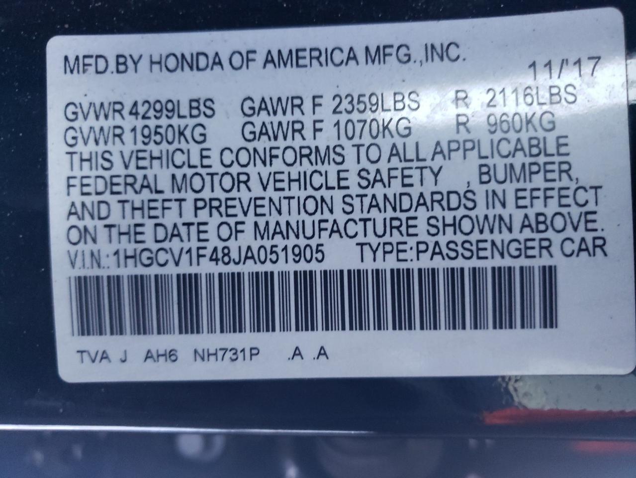 2018 Honda Accord - Image 12