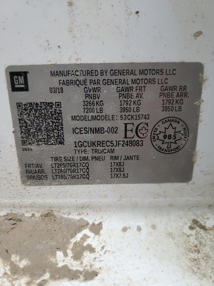1GCUKREC5JF248083 CHEVROLET ALL Models 2018