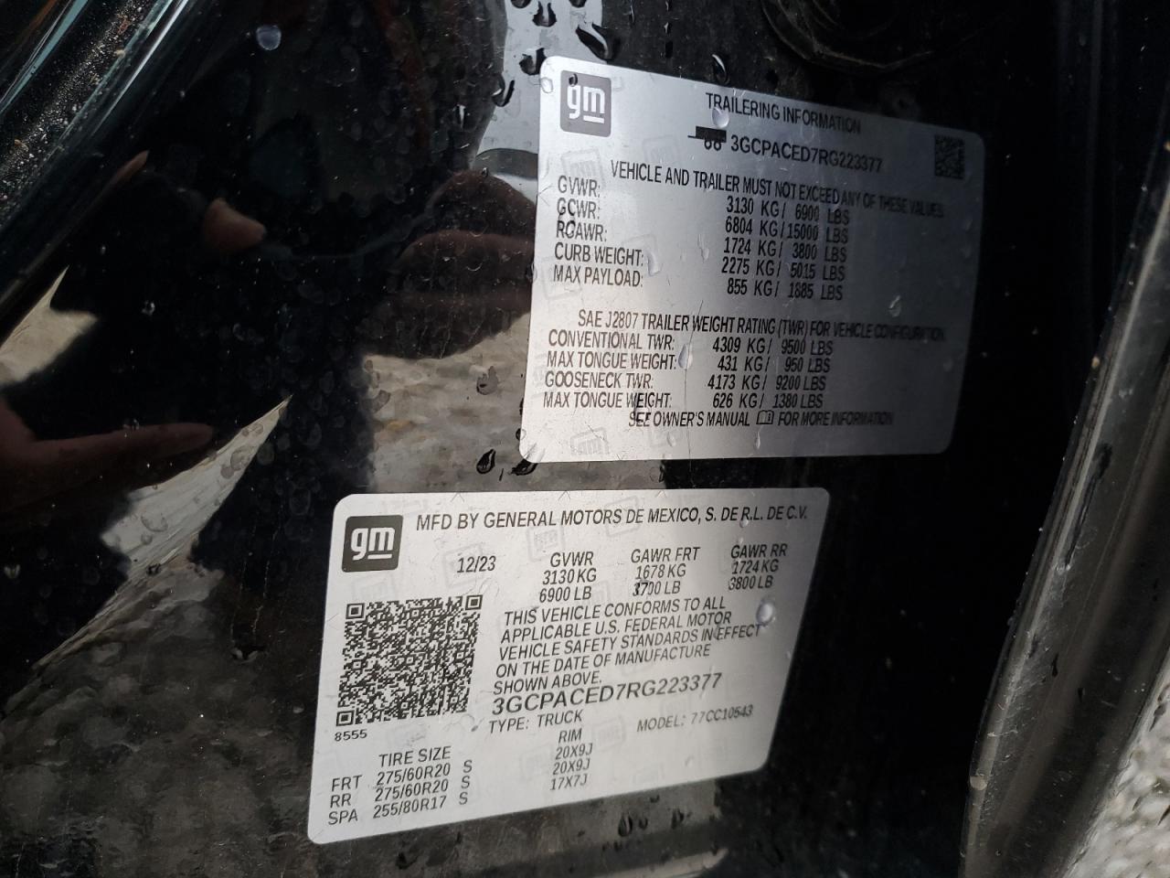 3GCPACED7RG223377 CHEVROLET ALL Models 2024