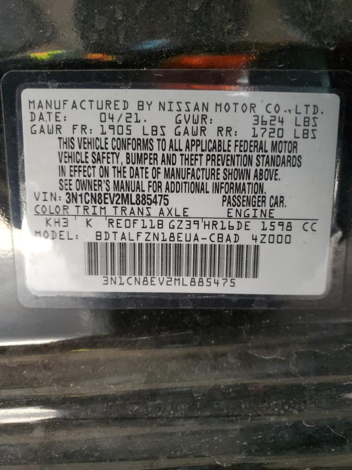3N1CN8EV2ML885475 NISSAN VERSA 2021
