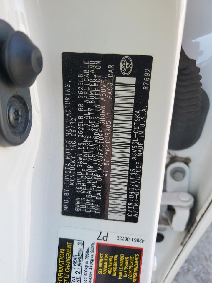 2012 Toyota Camry - Image 12