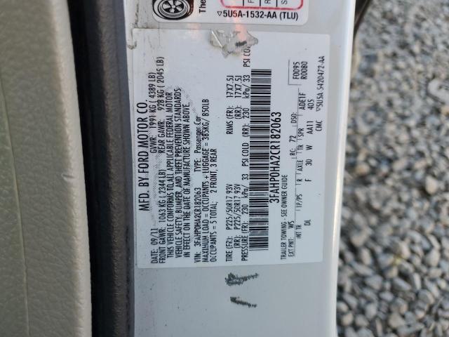 2012 FORD FUSION SE