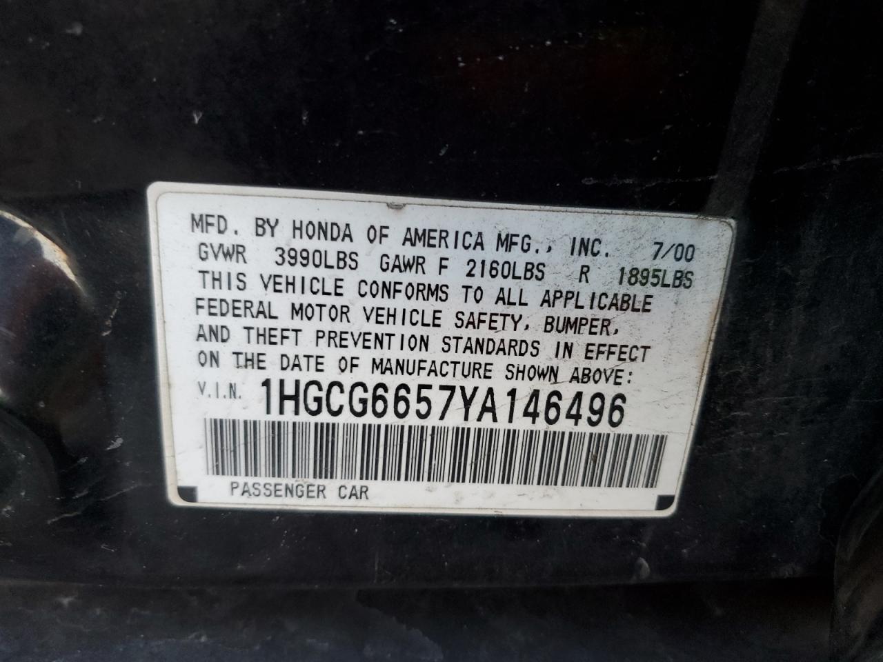 2000 Honda Accord - Image 13
