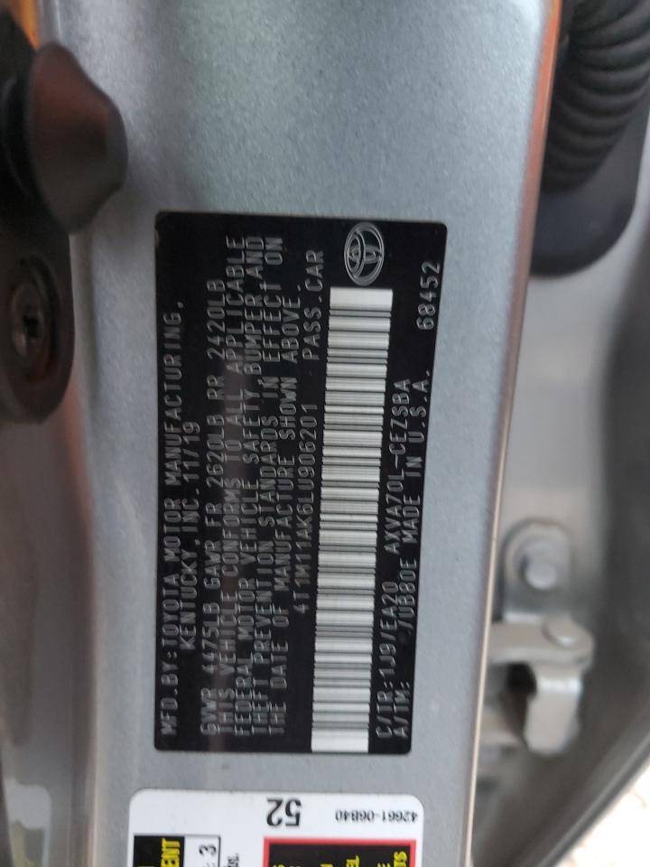 4T1M11AK6LU906201 TOYOTA CAMRY 2020