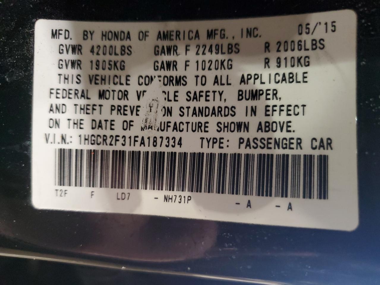 2015 Honda Accord - Image 12