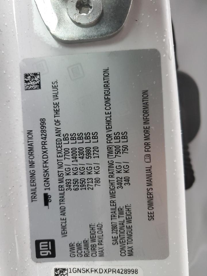 1GNSKFKDXPR428998 CHEVROLET SUBURBAN 2023