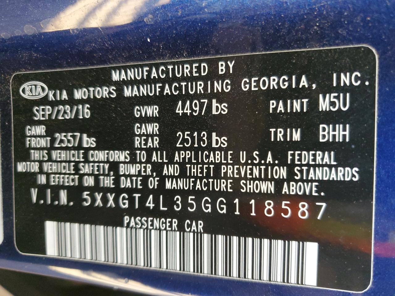2016 Kia Optima - Image 12