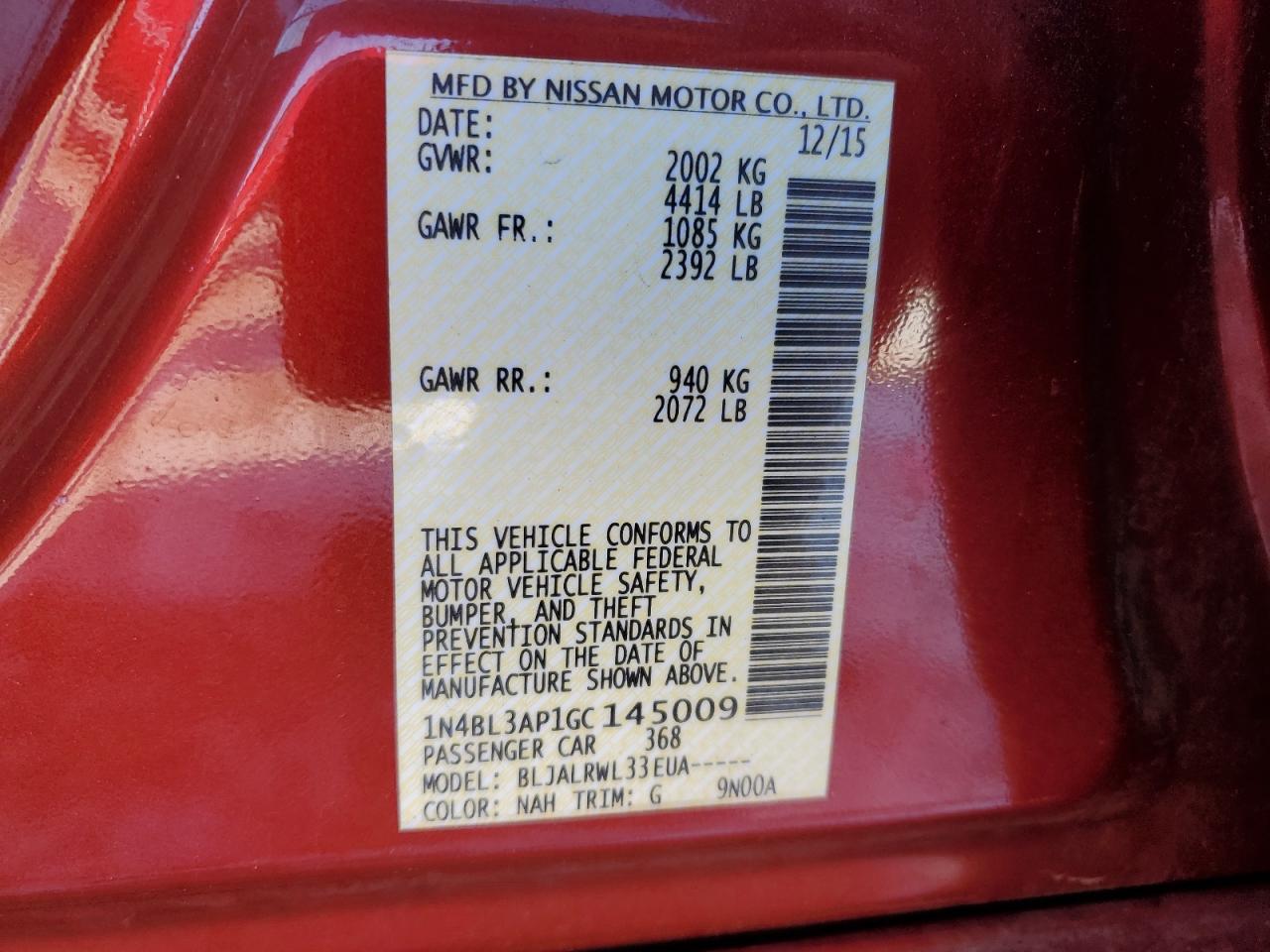 2016 Nissan Altima - Image 12