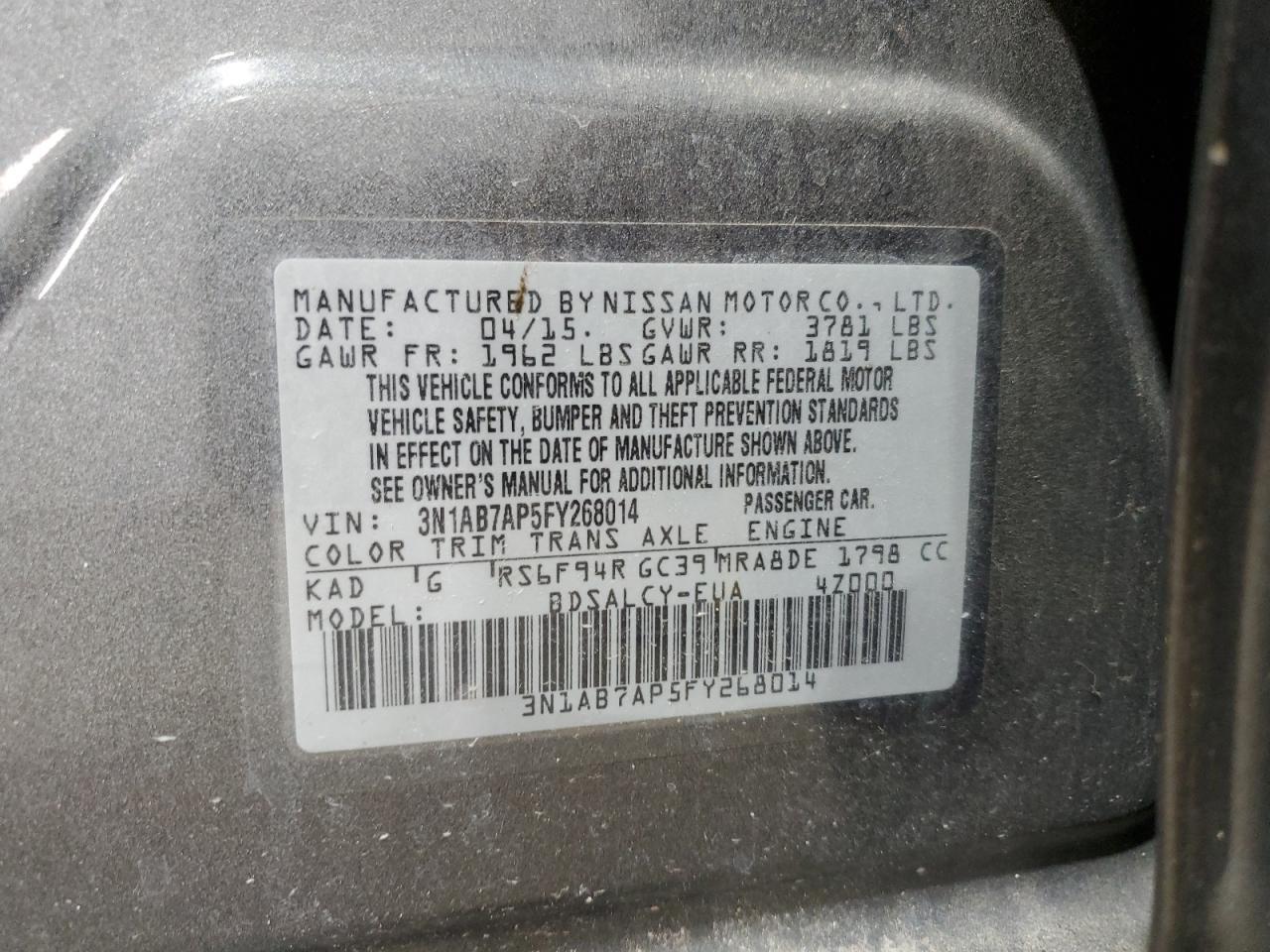 2015 Nissan Sentra - Image 12