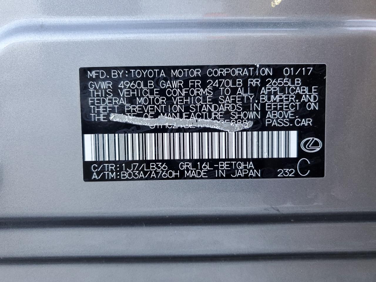 2017 Lexus GS - Image 12