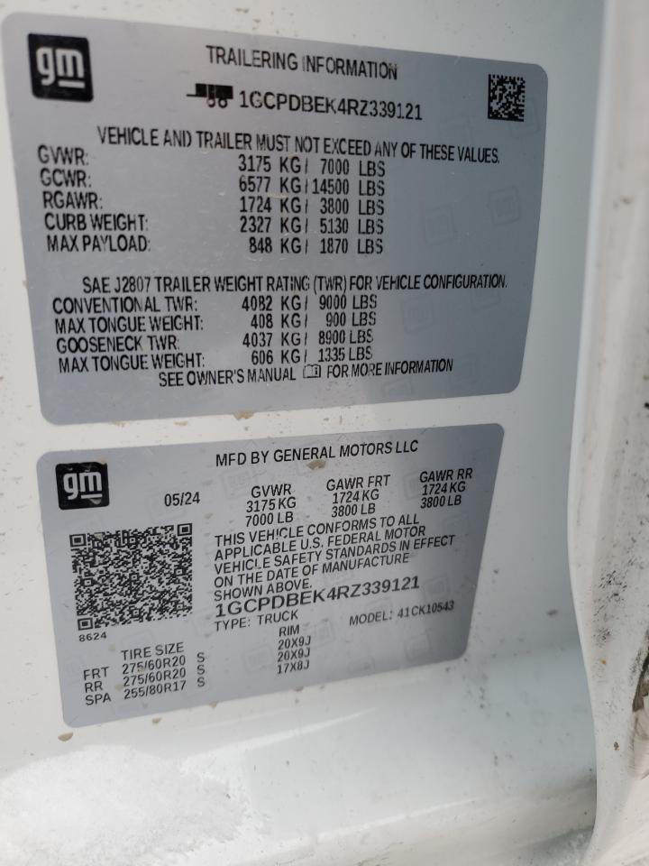 1GCPDBEK4RZ339121 CHEVROLET ALL Models 2024