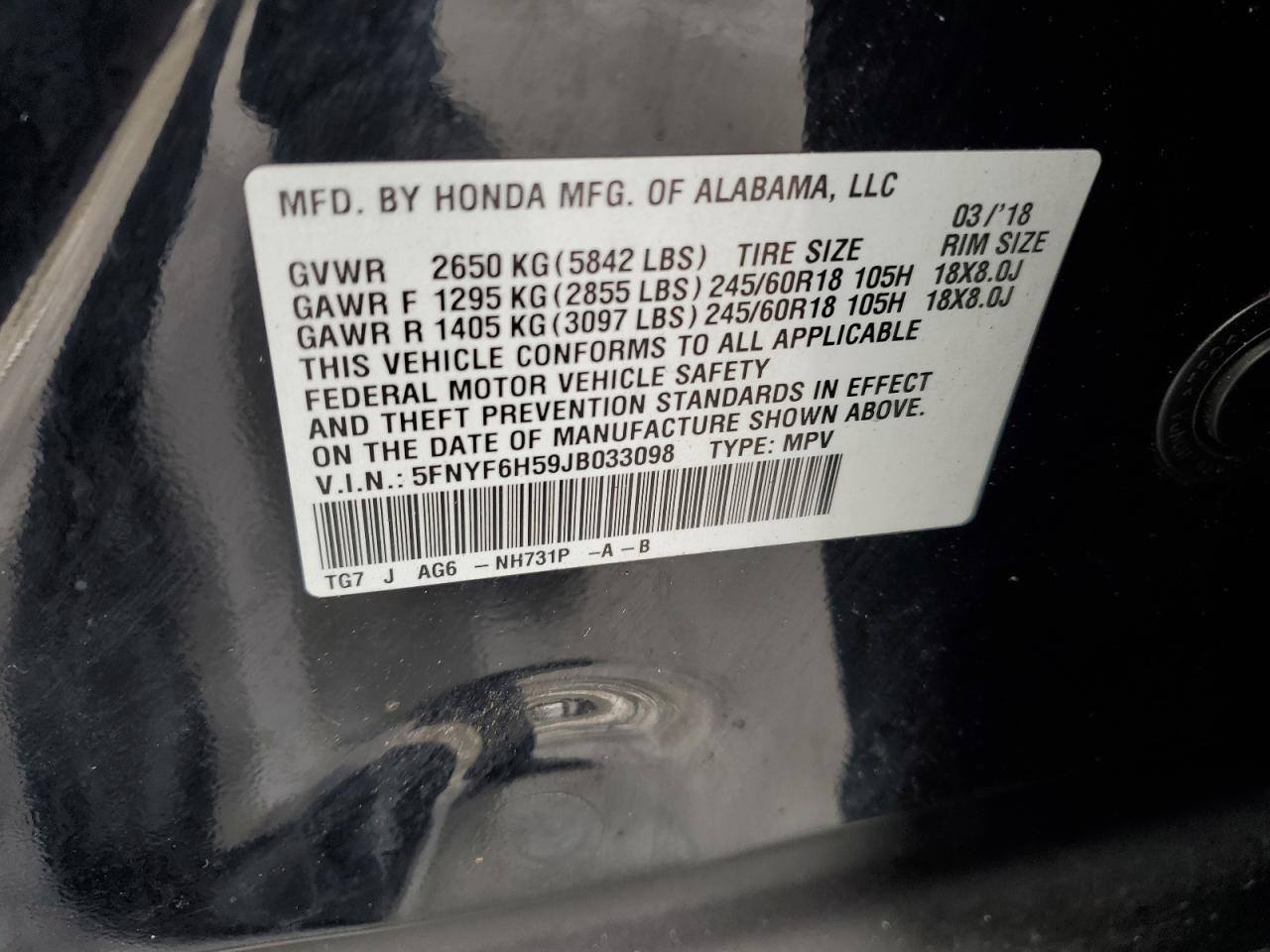 2018 Honda Pilot - Image 13