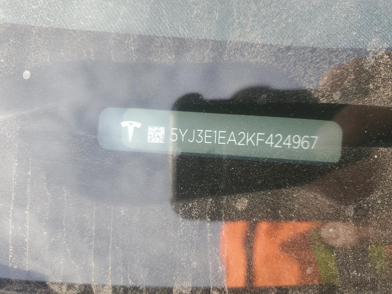 VIN 5YJ3E1EA2KF424967 2019 TESLA MODEL 3 no.12