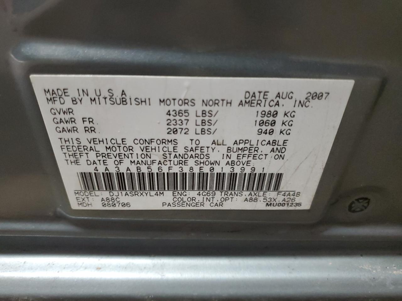 2008 Mitsubishi Galant - Image 13