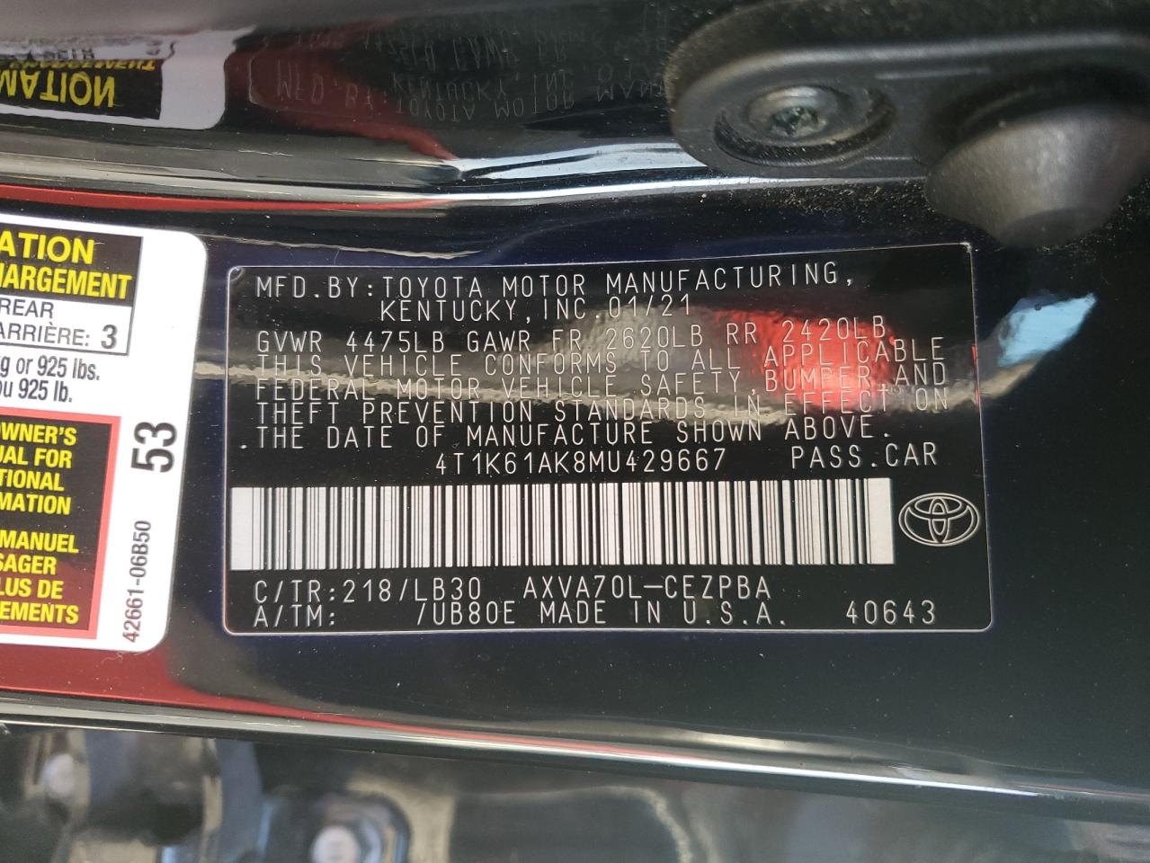 2021 Toyota Camry - Image 15
