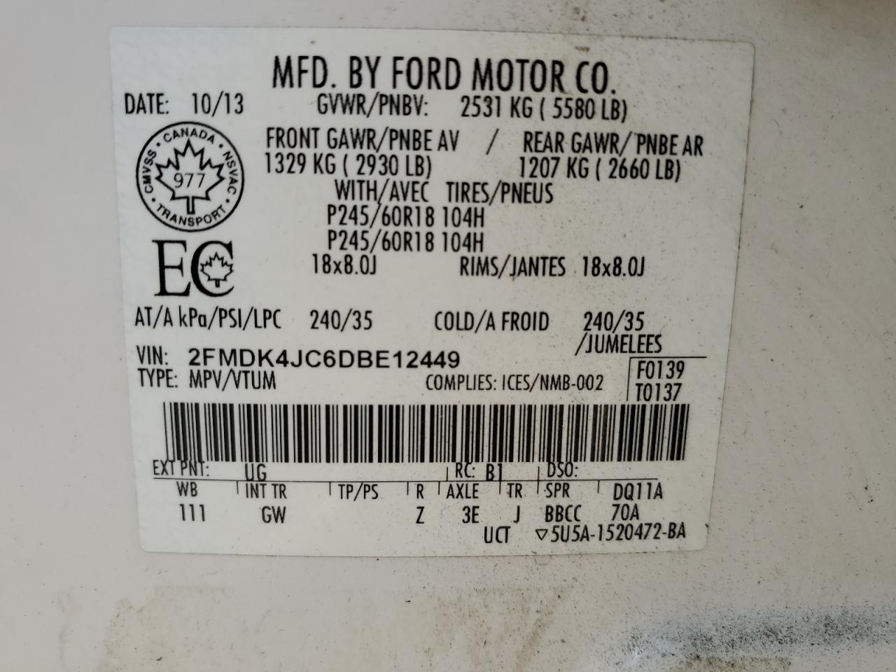 2013 Ford Edge - Image 13